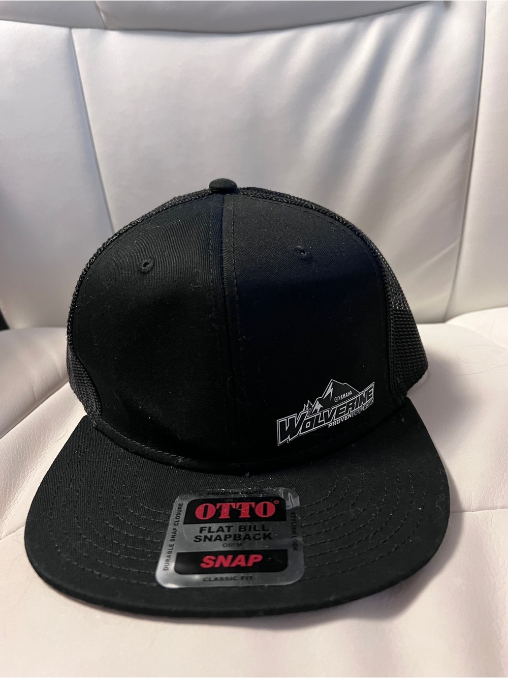 Yamaha Wolverine Black Flat Bill Snapback Hat